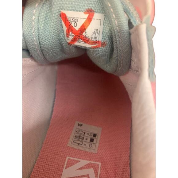 Vans Old Skool V Kids Two Tone Gray/pink Sz 2 Us Kids - Picture 6 of 9